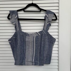 Express Tank Top in Blue & White Stripes